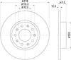 Mintex Brake Discs Rear Solid Set Of 2 MDC2159 278mm thumbnail