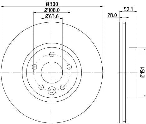 Mintex Brake Discs Front Vented Set Of 2 MDC2161 300mm - image 3