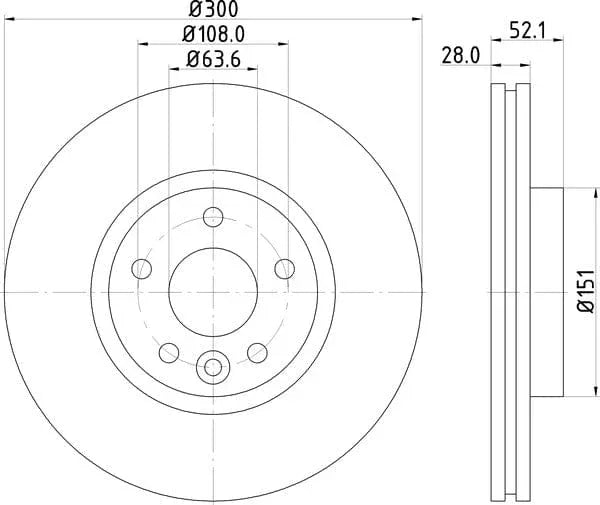 Mintex Brake Discs Front Vented Set Of 2 MDC2161 300mm - image 4