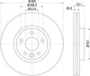 Mintex Brake Discs Front Vented Set Of 2 MDC2161 300mm thumbnail