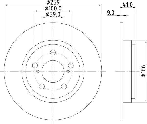 Mintex Brake Discs Rear Solid Set Of 2 MDC2171 259mm - image 4