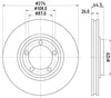Mintex Brake Discs Front Vented Set Of 2 MDC2176 274mm thumbnail