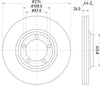 Mintex Brake Discs Front Vented Set Of 2 MDC2176 274mm thumbnail
