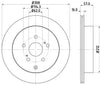Mintex Brake Discs Rear Vented Set Of 2 MDC2180 308mm thumbnail