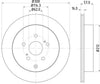 Mintex Brake Discs Rear Vented Set Of 2 MDC2180 308mm thumbnail