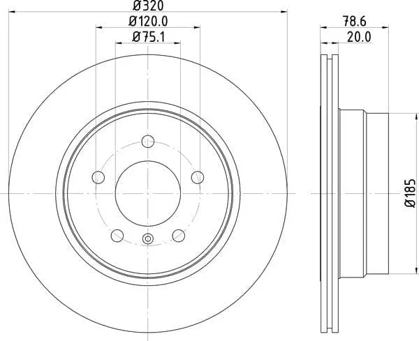 Mintex Brake Discs Rear Vented Set Of 2 MDC2186 320mm - image 4