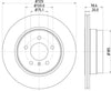 Mintex Brake Discs Rear Vented Set Of 2 MDC2186 320mm thumbnail