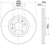Mintex Brake Discs Rear Vented Set Of 2 MDC2187 302mm thumbnail