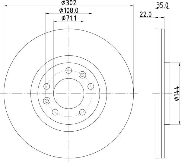 Mintex Brake Discs Rear Vented Set Of 2 MDC2187 302mm - image 4