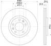 Mintex Brake Discs Rear Vented Set Of 2 MDC2187 302mm thumbnail