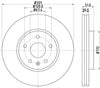 Mintex Brake Discs Front Vented Set Of 2 MDC2190C 321mm thumbnail