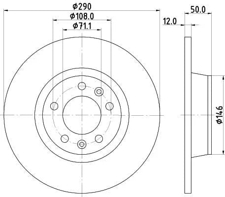 Mintex Brake Discs Rear Solid Set Of 2 MDC2193 290mm - image 3