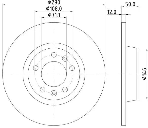 Mintex Brake Discs Rear Solid Set Of 2 MDC2193 290mm - image 4