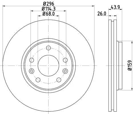 Mintex Brake Discs Front Vented Set Of 2 MDC2196 296mm - image 3