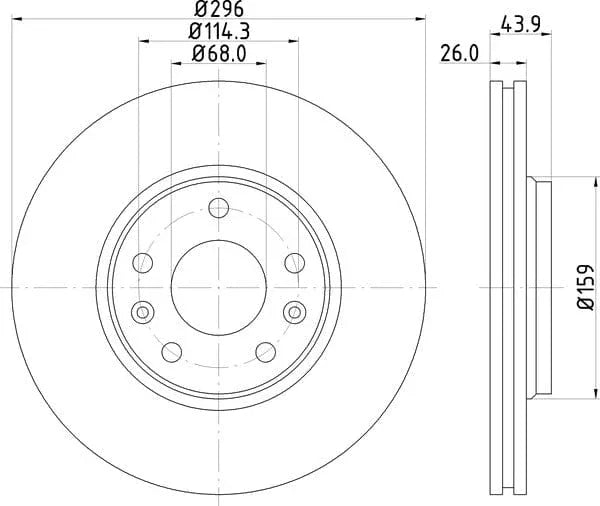 Mintex Brake Discs Front Vented Set Of 2 MDC2196 296mm - image 4