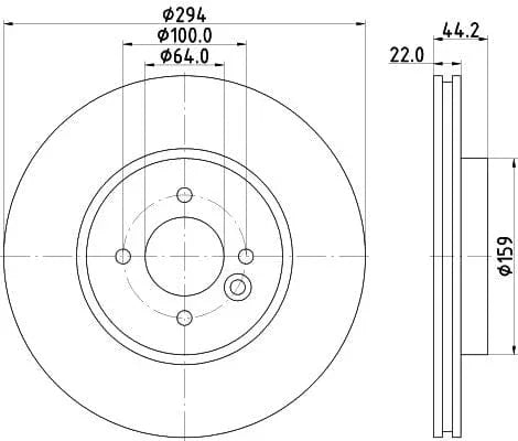 Mintex Brake Discs Front Vented Set Of 2 MDC2197 294mm - image 3