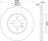 Mintex Brake Discs Front Vented Set Of 2 MDC2197 294mm thumbnail