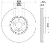 Mintex Brake Discs Front Vented Set Of 2 MDC2198 328mm thumbnail