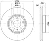 Mintex Brake Discs Front Vented Set Of 2 MDC2200C 314mm thumbnail