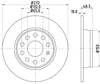 Mintex Brake Discs Rear Solid Set Of 2 MDC2205C 272mm thumbnail
