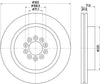 Mintex Brake Discs Front Vented Set Of 2 MDC2207 365mm thumbnail