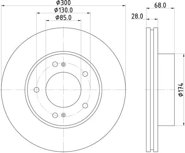 Mintex Brake Discs Front Vented Set Of 2 MDC2210 300mm - image 4