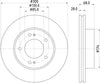 Mintex Brake Discs Front Vented Set Of 2 MDC2210 300mm thumbnail