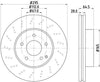 Mintex Brake Discs Front Perforated Vented Set Of 2 MDC2214 295mm thumbnail