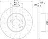 Mintex Brake Discs Front Perforated Vented Set Of 2 MDC2214 295mm thumbnail