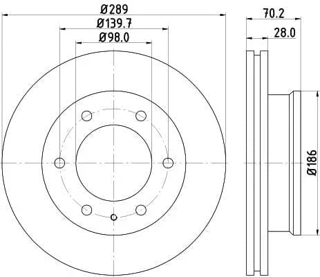 Mintex Brake Discs Front Vented Set Of 2 MDC2217 289mm - image 3