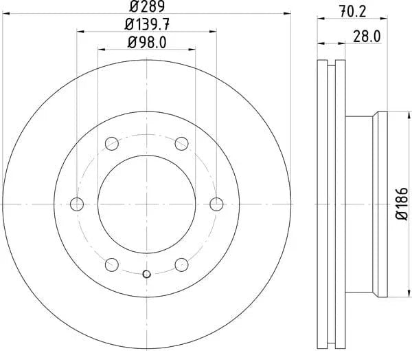 Mintex Brake Discs Front Vented Set Of 2 MDC2217 289mm - image 4