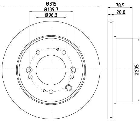Mintex Brake Discs Rear Vented Set Of 2 MDC2227 315mm - image 3