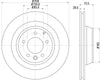 Mintex Brake Discs Rear Vented Set Of 2 MDC2229 358mm thumbnail