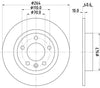 Mintex Brake Discs Rear Solid Set Of 2 MDC2230 264mm thumbnail