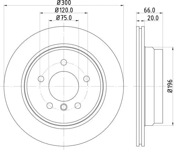 Mintex Brake Discs Rear Vented Set Of 2 MDC2232 300mm - image 4