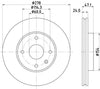 Mintex Brake Discs Front Vented Set Of 2 MDC2233 278mm thumbnail