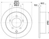 Mintex Brake Discs Rear Solid Set Of 2 MDC2234 262mm thumbnail