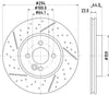 Mintex Brake Discs Front Perforated Vented Set Of 2 MDC2235 294mm thumbnail
