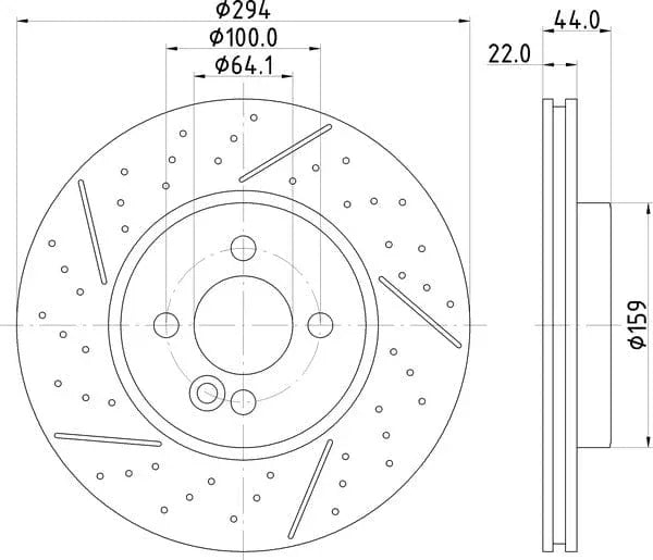 Mintex Brake Discs Front Perforated Vented Set Of 2 MDC2235 294mm - image 4