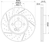 Mintex Brake Discs Front Perforated Vented Set Of 2 MDC2235 294mm thumbnail