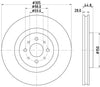 Mintex Brake Discs Front Vented Set Of 2 MDC2236 305mm thumbnail