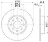 Mintex Brake Discs Rear Solid Set Of 2 MDC2237 251mm thumbnail