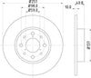 Mintex Brake Discs Rear Solid Set Of 2 MDC2237 251mm thumbnail