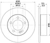 Mintex Brake Discs Rear Solid Set Of 2 MDC2242 305mm thumbnail