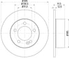Mintex Brake Discs Rear Solid Set Of 2 MDC2242 305mm thumbnail