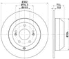 Mintex Brake Discs Rear Solid Set Of 2 MDC2245 302mm thumbnail