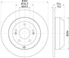 Mintex Brake Discs Rear Solid Set Of 2 MDC2245 302mm thumbnail