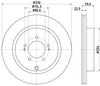 Mintex Brake Discs Rear Vented Set Of 2 MDC2246 330mm thumbnail