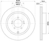 Mintex Brake Discs Rear Vented Set Of 2 MDC2246 330mm thumbnail
