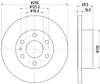 Mintex Brake Discs Rear Solid Set Of 2 MDC2247 296mm thumbnail